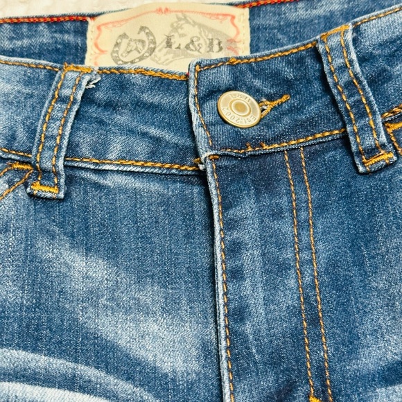 L & B COWSKULL BOYFRIEND BERMUDA SHORTS MID DARK RELAXED FIT BOYFRIEND SZ4 - Picture 3 of 11